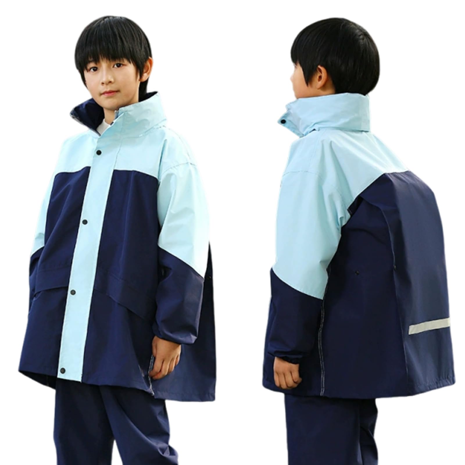 

Grcemlvfe Дождевик Дождевик и Дождевой Костюм для Мальчиков и Подростков Дождевая Экипировка для Дождливой Светоотражающая Ночью Комплект, Пончо, 2-сторонние Девочки, Дождевая Одежда, Сезон,