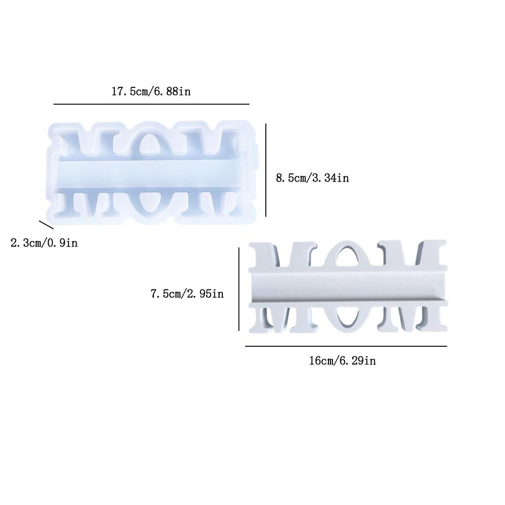MOM Insert Holder Silicone Mould Mother's Day DIY Gift Plaster Drip Mould