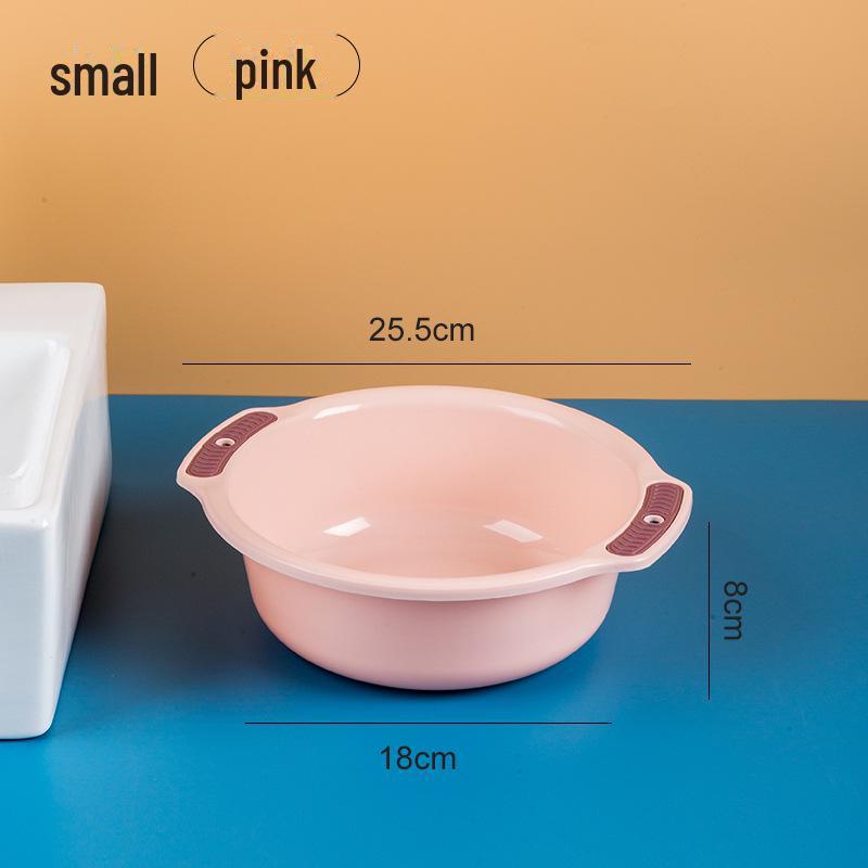 Large Capacity Double-Ear Plastic Basin for Household Use, Ideal for Washing Vegetables, Footbaths, and Storage