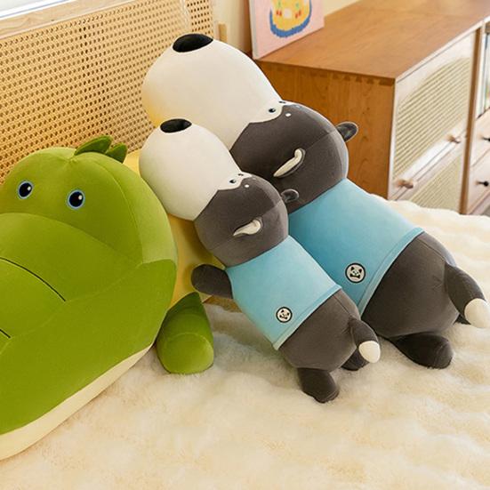 Crocodile Plush Doll Long Body Pillow for Hugging Supportive Waist And Back Cushion Soft Skin-Friendly Sleeping Pillow for Kids Adults