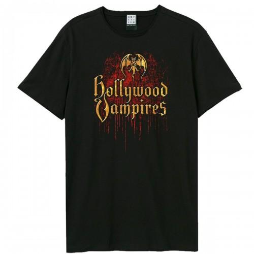 Amplified Unisex Adult Bad Blood Hollywood Vampires Logo T-Shirt