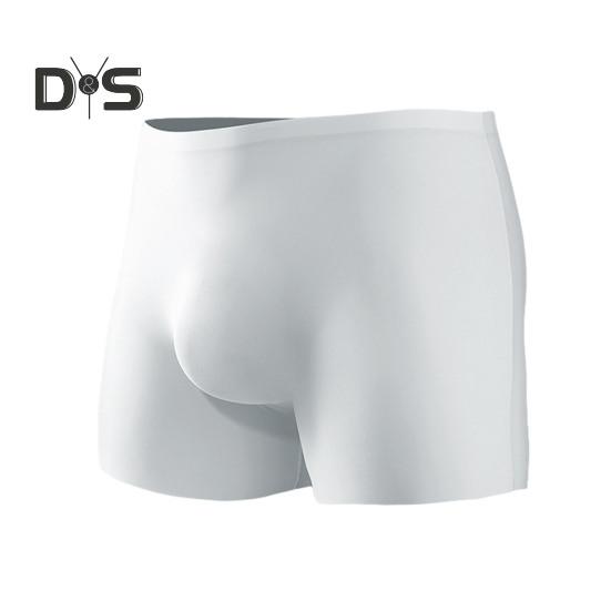 

Мужские трусы-боксеры 3D Ice Silk бесшовные тонкие стильные дышащие тканевые шорты-трусы однотонные U-образные спортивные трусы 2XL белый