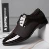 Lace Up Oxfords Shoes Social Shoe Male Business Men's Formal Official Leather Casual Elegant and Classic Footwear Gentleman Suit