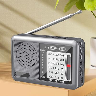 Outdoor Radio SW/AM/FM Stereo Digital Radio Battery Operated Telescopic Antenna Full Band Radio Receiver with Speaker 3.5mm Jack