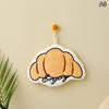 Cartoon Cute Coffee Cake Shape Hanging Towels Absorbent Hand Cloth Soft Quick Drying For Kitchen Bathroom Household Hand Towel