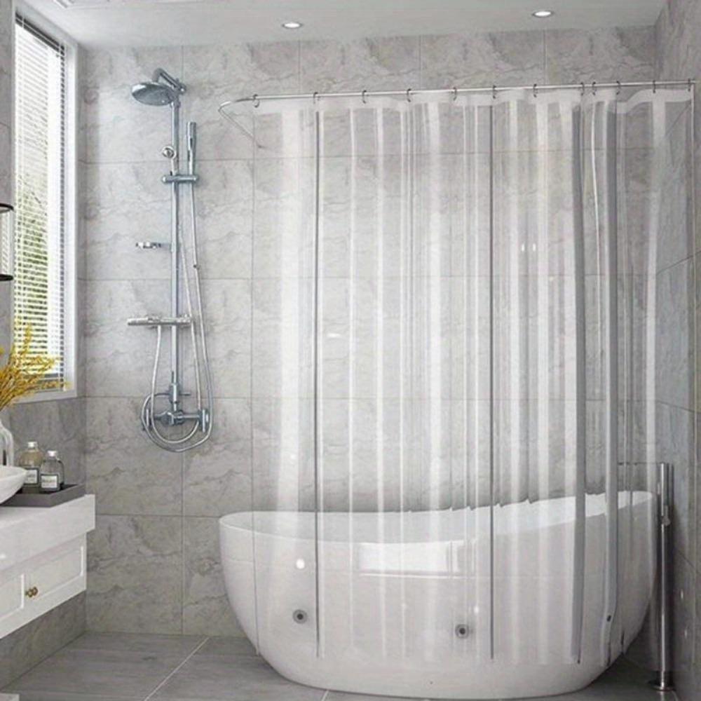 Shower Curtain Waterproof Plastic Clear Bath Curtains Bathroom Curtains Home Decoration with Hooks