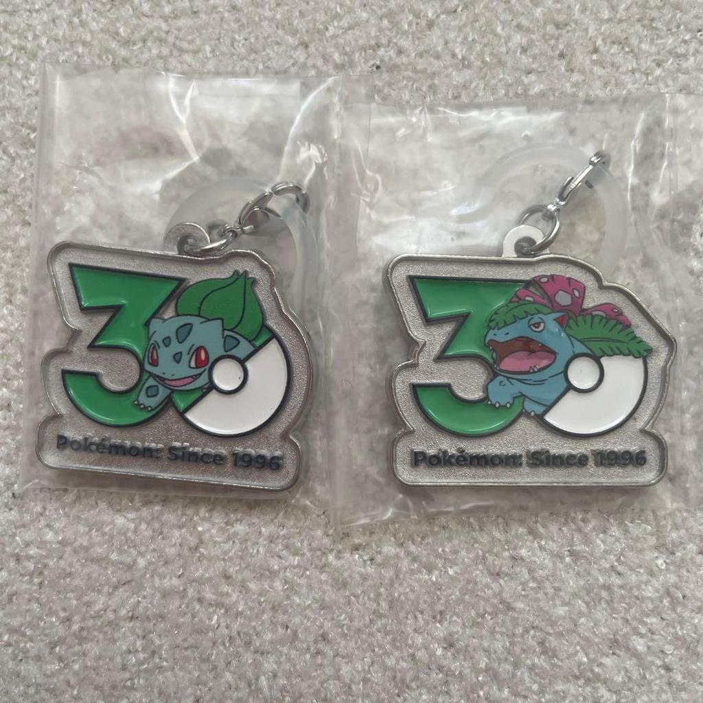 30th Anniversary Pokemon Metal Charm Mascot Set 4 Brand Unused