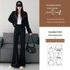 Women's Black High-Waist Slimming Micro Flare Pants - Spring/Autumn 2025 Collection