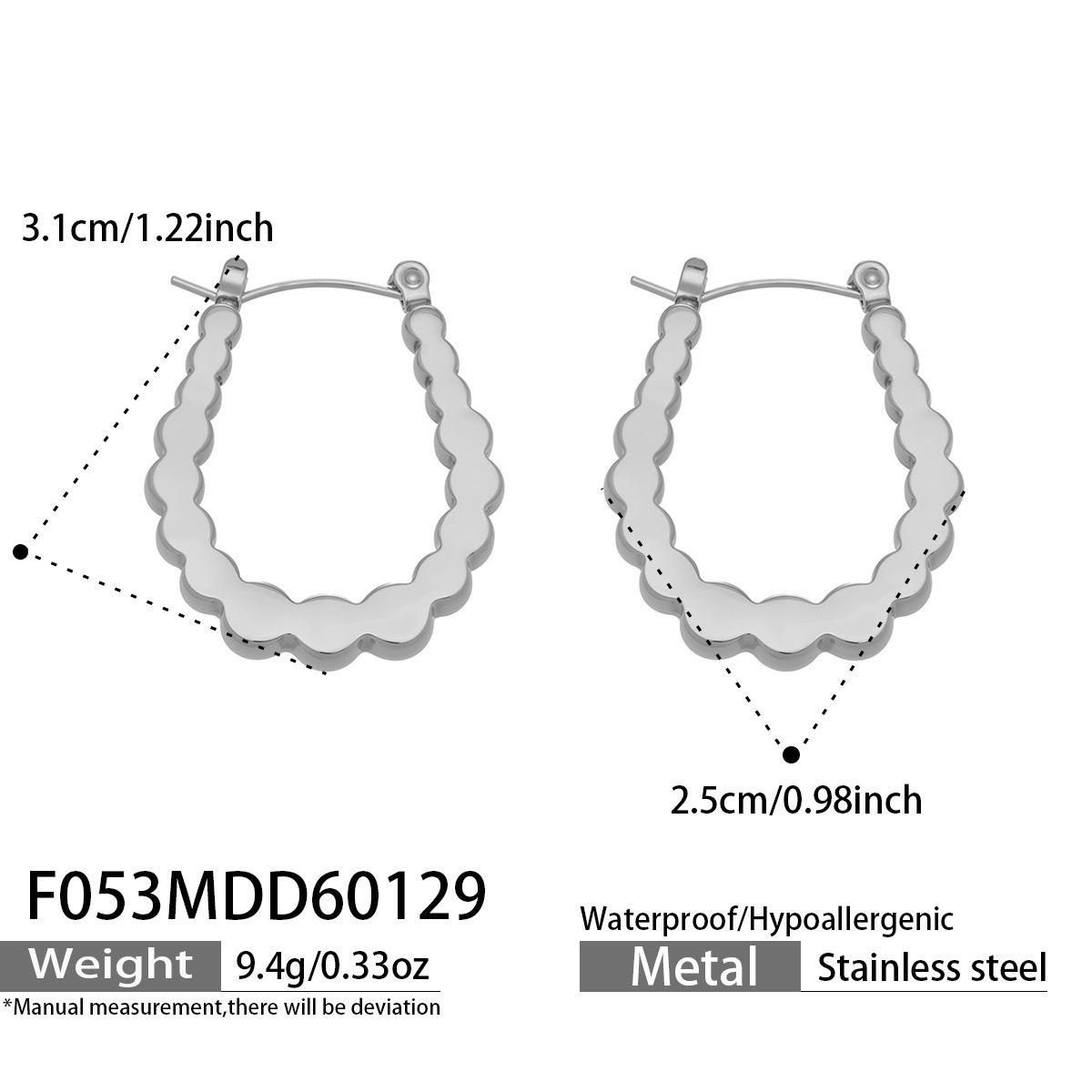 Геометрические серьги-подвески U-образной формы в европейском стиле, позолоченная нержавеющая сталь