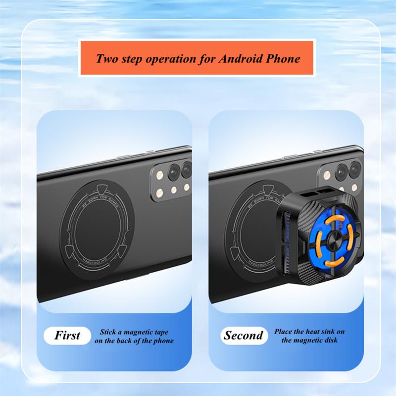 Mobile Phone Magnetic Semiconductor Peltier Radiator X79 Back-clip Refrigeration Game Cooler X94 for IOS Android Cooling Fan