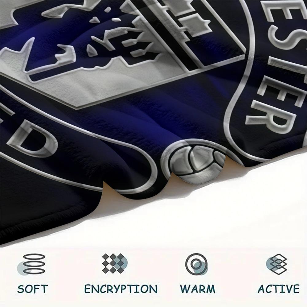 Man Utd Print FlAannel Blanket, High quality Comfortable for All Seasons, Home Decor, Warmth and Comfort