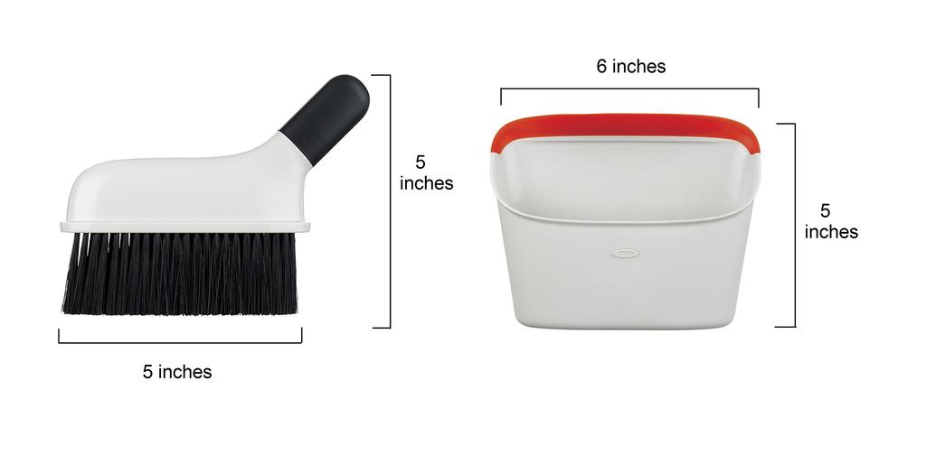 OXO kompakt støvbrett og kost oransje kost, støvbrett, sett,