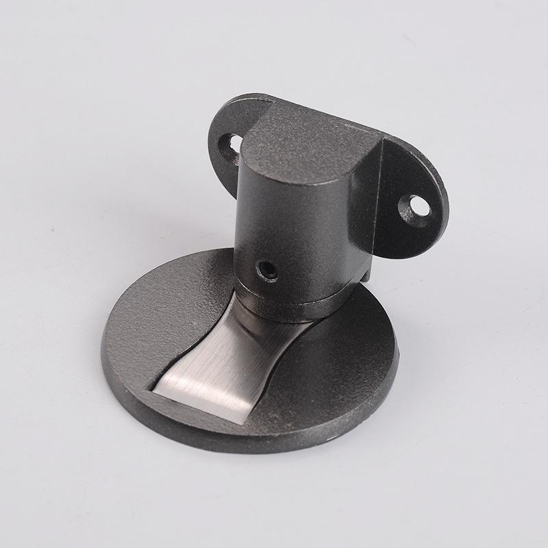 Zinc Alloy Magnetic Rotating Door Stop - Silent, Adjustable, Punch-Free, Anti-Collision.