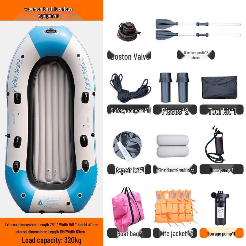 Gemini Waters 4-Person Deluxe Inflatable Dinghy