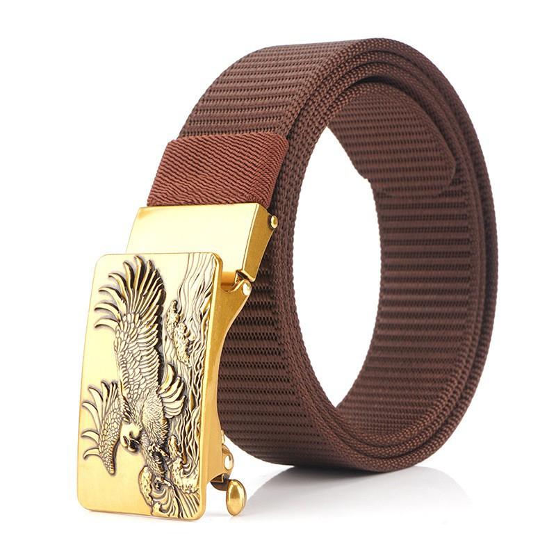 Outdoor Men s Belt Thickened Nylon Automatic Buckle Casual Fashionable All-matching Pants 120cm