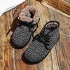 Johnature Casual Women's Short Boots Plush Warm Cotton Shoes Handmade Soft Sole Lace-up Cloth Shoes
