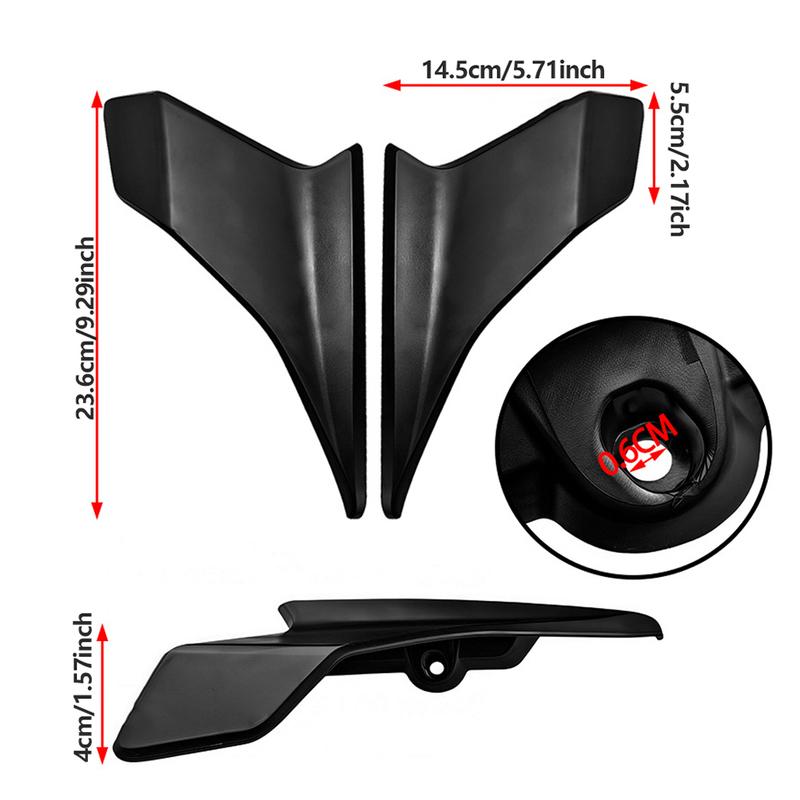 1Pair Motorcycle Winglets Aerodynamic Upgrade Air Wings for Racing Style ABS Downforce Kit For CFMOTO 250SR Modification Parts