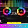 Car Music Rhythm Light Sound Control and App Control RGB LED Lamp Air Freshener USB Rechargeable Voice Activated Rhythm Lights Pickup Atmosphere Light