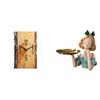 Elegant Resin Tree Stump Wall Clock with Princess Statue Key Holder Tray Modern Art Decor for Living