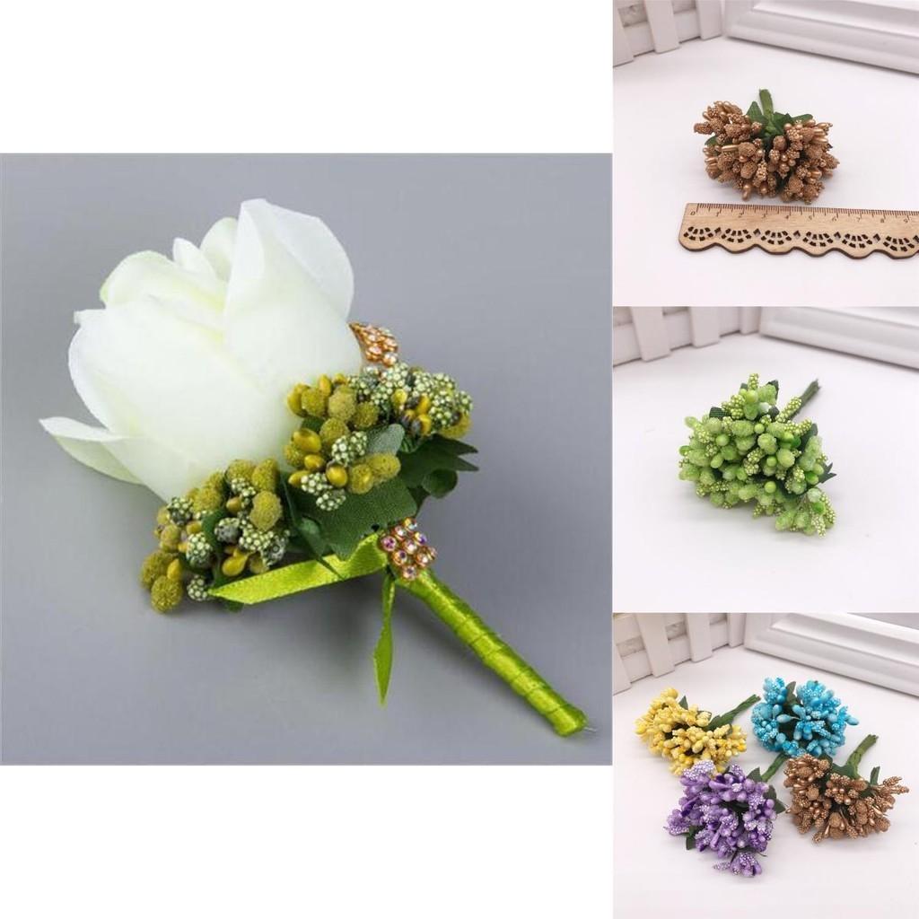 Hochwertige 12 Stück künstliche Perlenbeeren Staubblattblumen für atemberaubende Heimdekoration