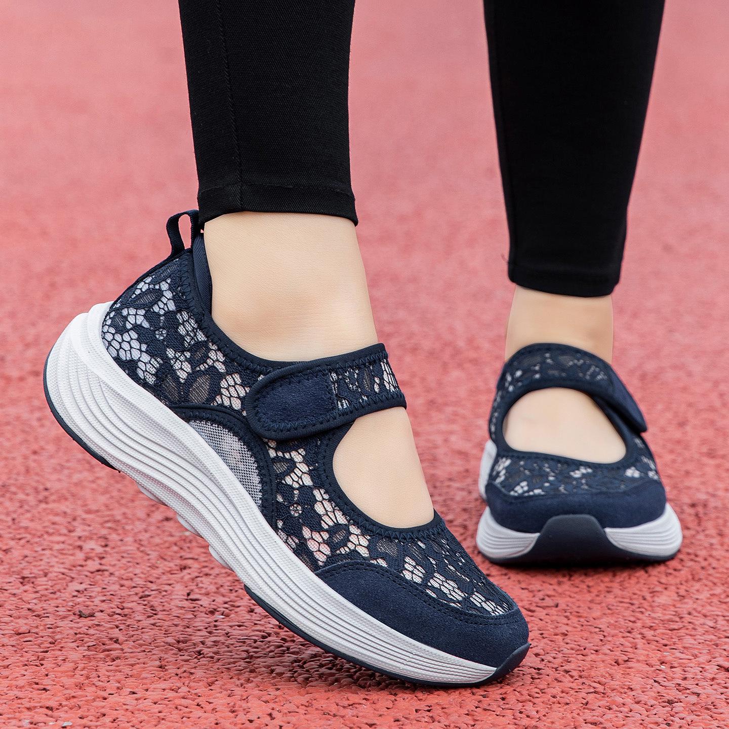 Zhang Kaili Women s Summer 2026 Breathable Mesh Walking Shoes for Middle-aged and Elderly - Comfortable, Casual, Hollow-out Design 37