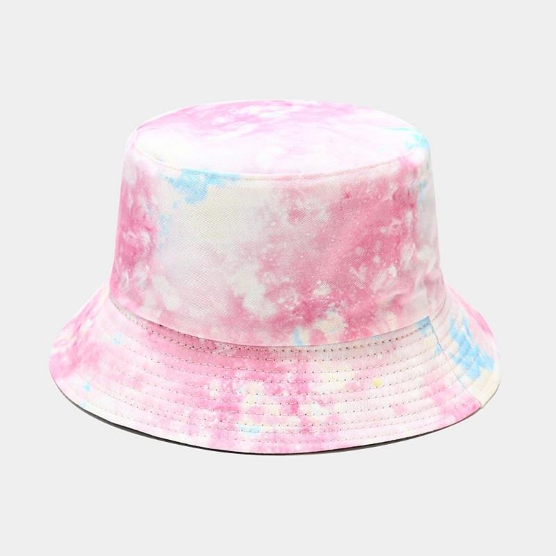 Cappello a secchiello da pesca parasole da esterno per donna uomo arcobaleno reversibile