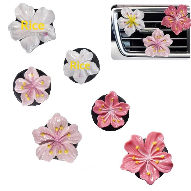 2Pcs Car Perfume Clip Flower Air Outlet Decorations Car Air Conditioner Air Vent Personalized Interior Decoration Accessories