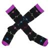 1 Paar Outdoor-Sport Kompressionssocken Laufen Radfahren Bergsteigen Wadenlange Socken (L XL)Schwarz