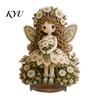 Einzigartiges Weihnachtsgeschenk für Sie Blumenfee Stoff-Poke-Art-Set, 3D-Puppe Stanzen Bastelbedarf Anfänger Nadelstickerei Bastelset Erwachsene,