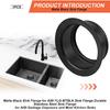 Matte Black Sink Flange Fits for InSinkErator FLG-MTBLK Sink Flange, Durable Stainless Steel Sink Flange for InSinkErator Garbage Disposals and Most