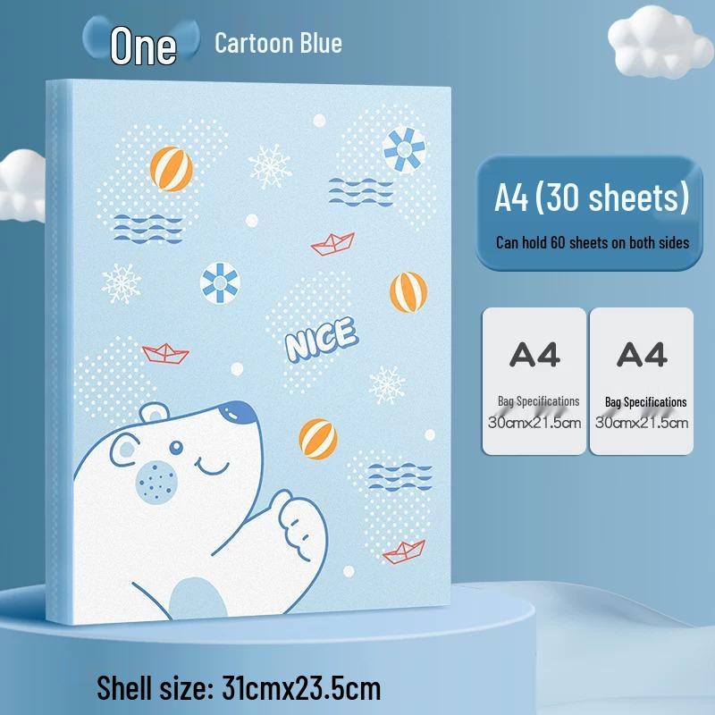 A4 Multi-Layer Document Holder with Transparent Inserts for Primary Students