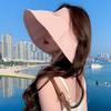 Plaid Print Large Brim Sun Hat Foldable Breathable Sun Protection Hats Pastoral Style Anti-UV Summer Fisherman Cap Travel