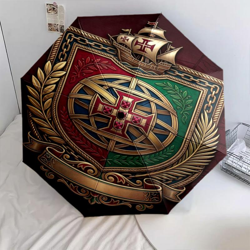 Royal Emblem Heritage Folding umbrella durable Suitable for all seasons travel light printing