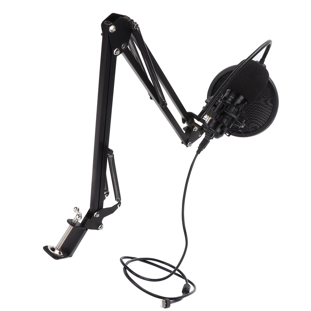 USB Desktop Kondensator Kardioid Opptaksmikrofon Profesjonell for Livestreaming Gaming