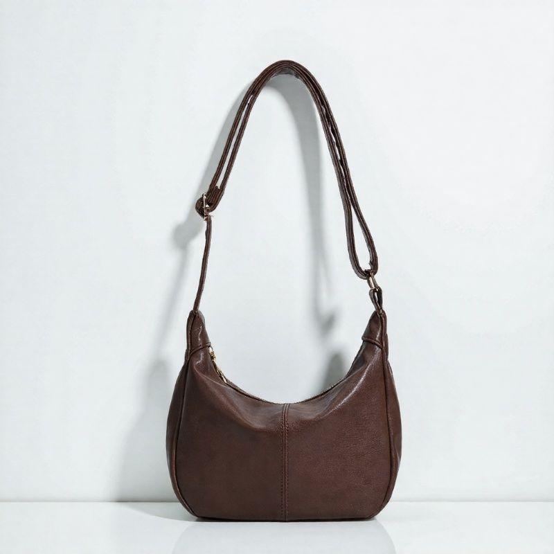 IELGY Ladies Tote Bag Retro Soft Leather Shoulder Large Capacity Lazy Messenger Bag