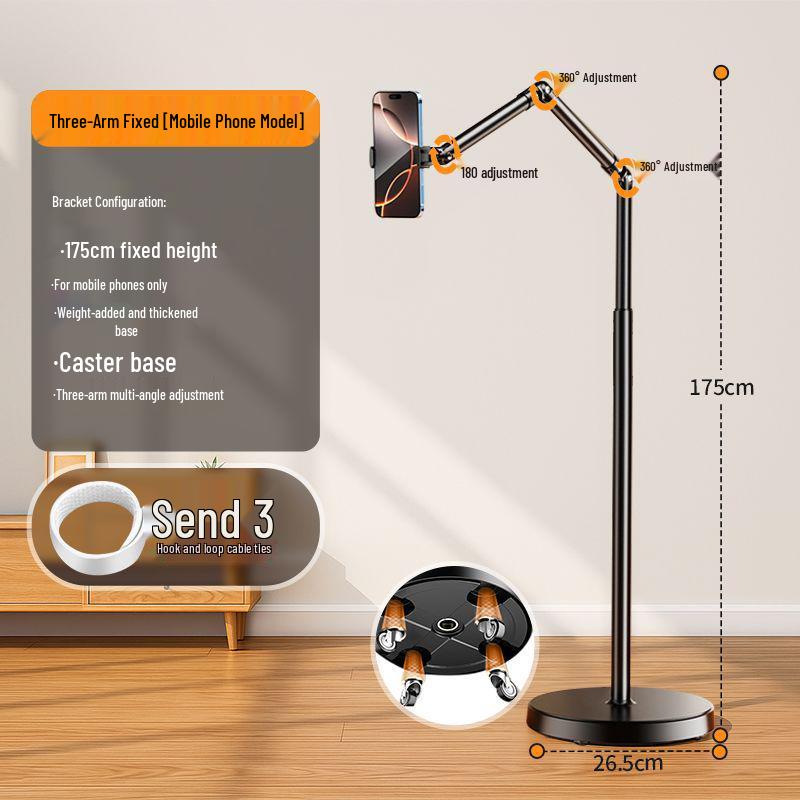 

Freestanding Mobile Phone & Tablet Holder for Live Broadcasts & Top-Down Views