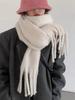 Korean Style Cashmere Solid Colors Women Scarf Winter Shawl and Wrap Bandana Pashmina Tassel Female Foulard Thick Blanket