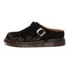 Dr. Martens Suede Anti-Wear Anti-Odor Closed-Toe Slippers Unisex slippers Black 31092001