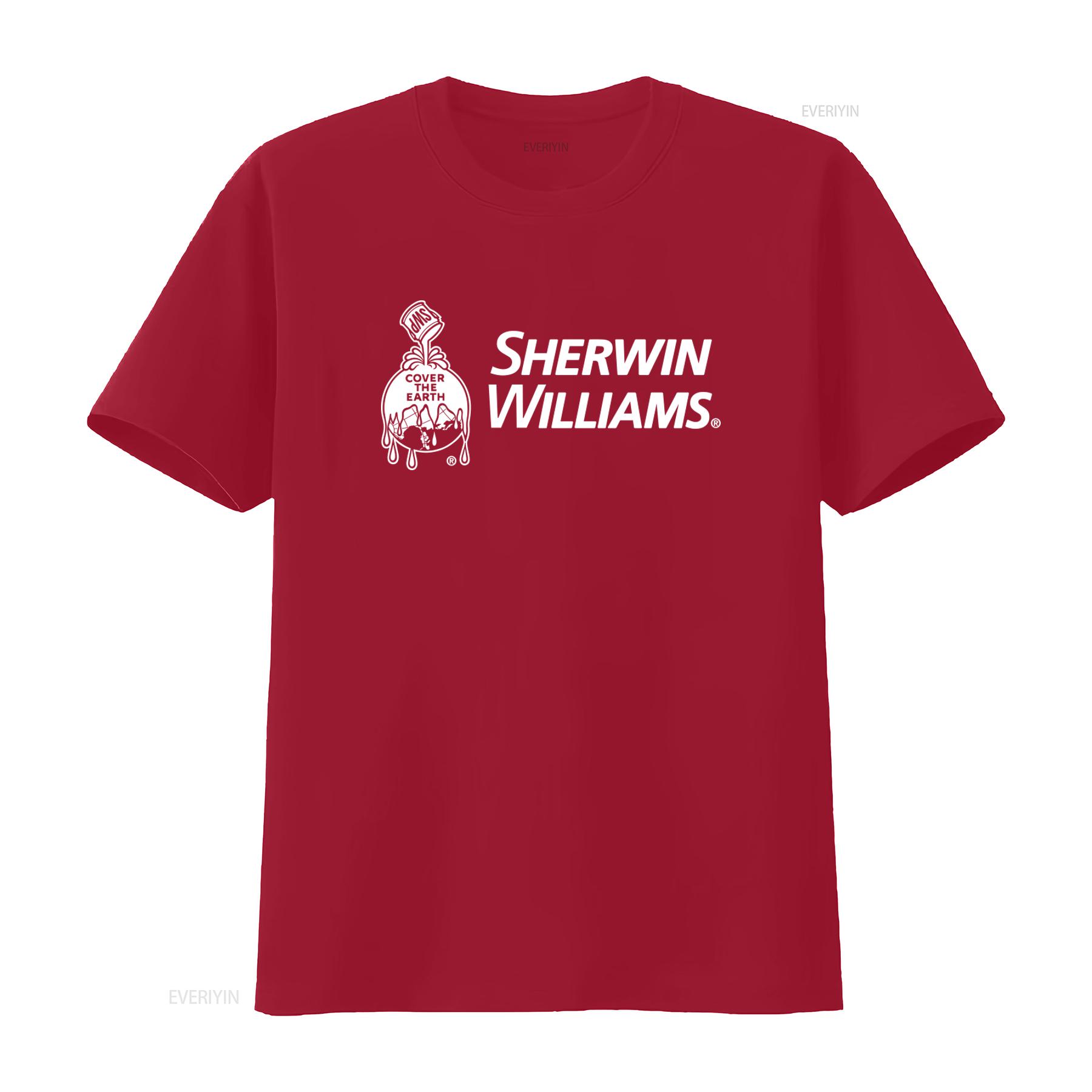 Sherwin Williams Logo Mens T Shirt Black USA Size S 5XL Long s vintage Washed fashion homme Versatile Casual Comfortable Soft S