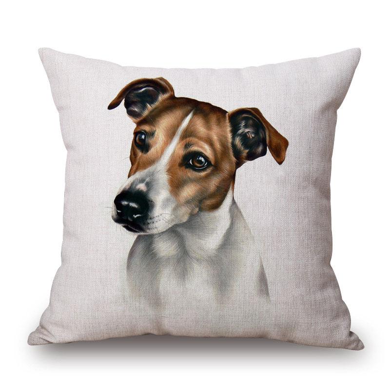 Handgeschilderde Hondenposters Kussenhoes Jack Russell Portret Dieren Kussensloop Xcm Slaapkamer Bank Decoratie Kussenshoes