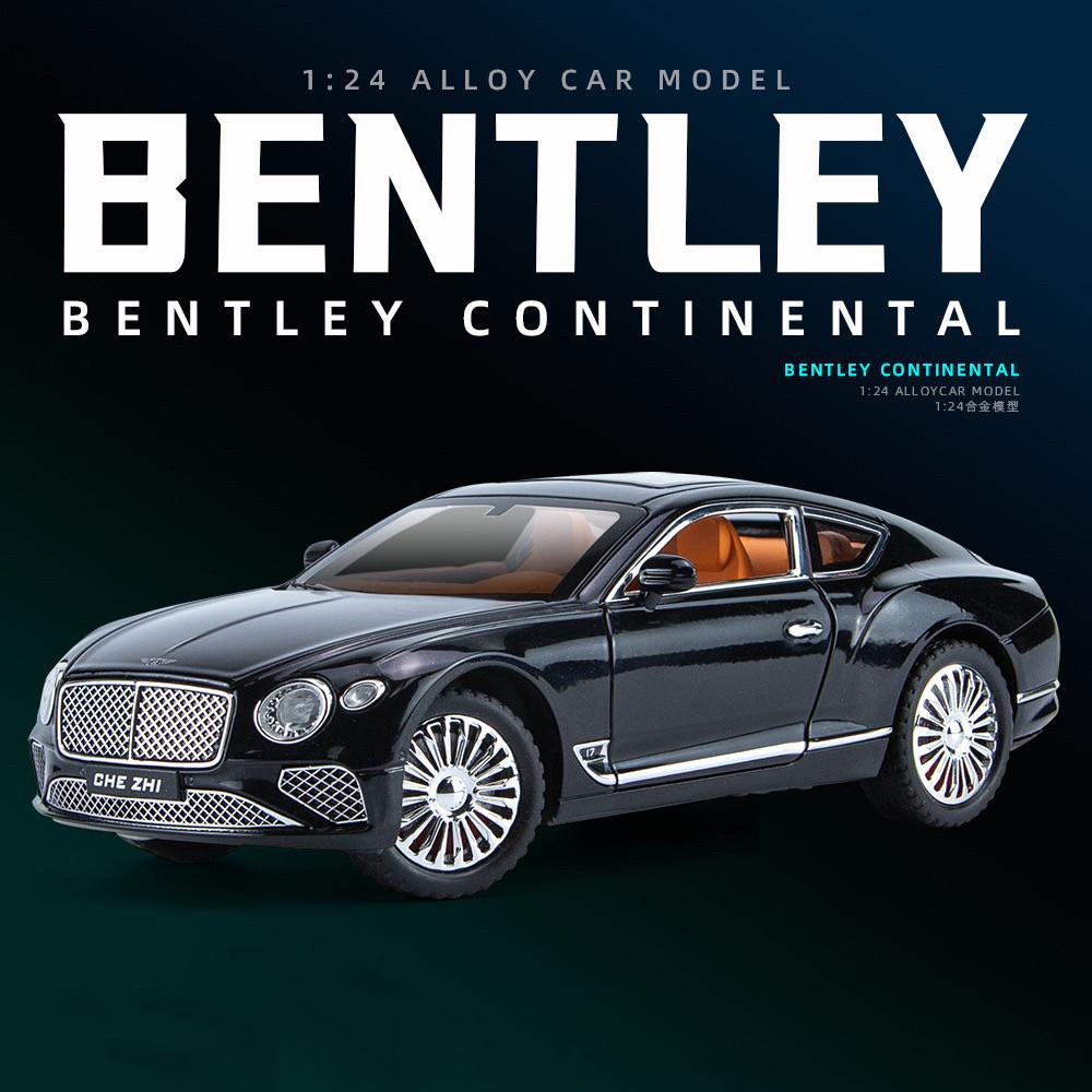 

1:24 Bentley Continental GT Mulsanne GT Металевий Литий Модель Автомобіля Домашній Модний та Настільний Дисплейний Орнамент Подарунки на День Народження Діти чорний