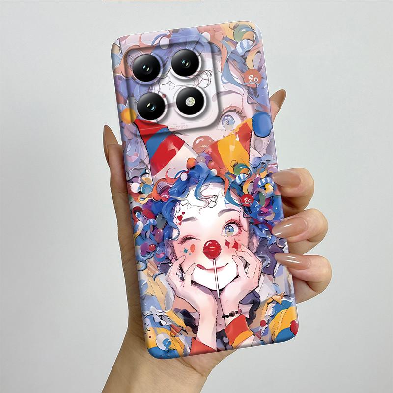 For Xiaomi 14T Pro Phone Case 14Tpro Soft Silicone TPU Sweet Painted Casing Cartoon Printed Shockproof Protective Back Cover