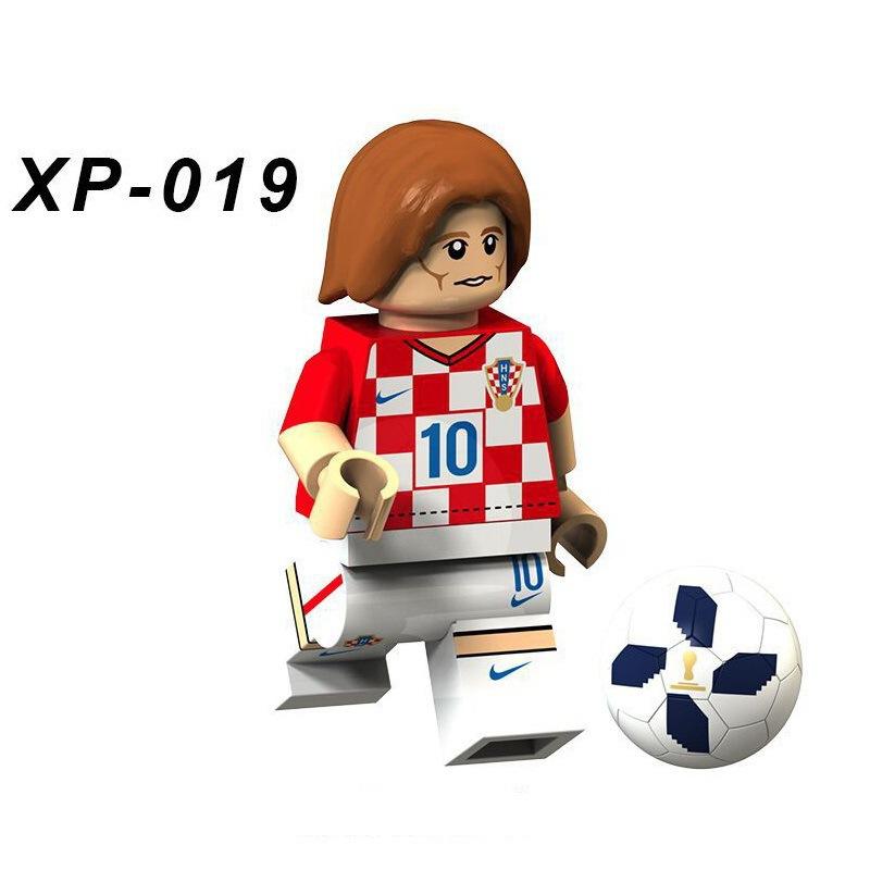 Football Sports Star Model 4.5cm Bricks Series Characters Mini Action Figure Building Blocks Kids Toys For Education Gifts