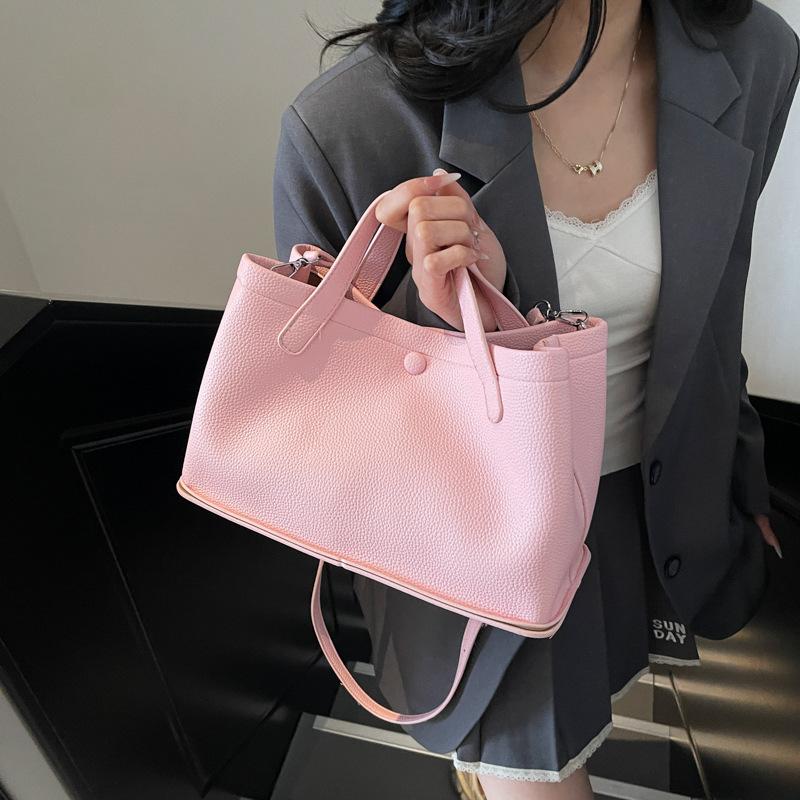 

2025 Строгий отбор, модный нишевый дизайн, сумка-тоут мессенджер большой вместимости, сумка для通勤, женская фиолетовый