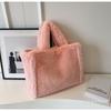 Plush bag autumn and winter new plush bag portable shoulder tote bag large capacity casual versatile underarm bag