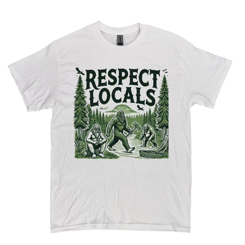 

Respect Locals Bigfoot Vintage 90s Shirt, Retro Bigfoot Respect Locals T-shirt XL
