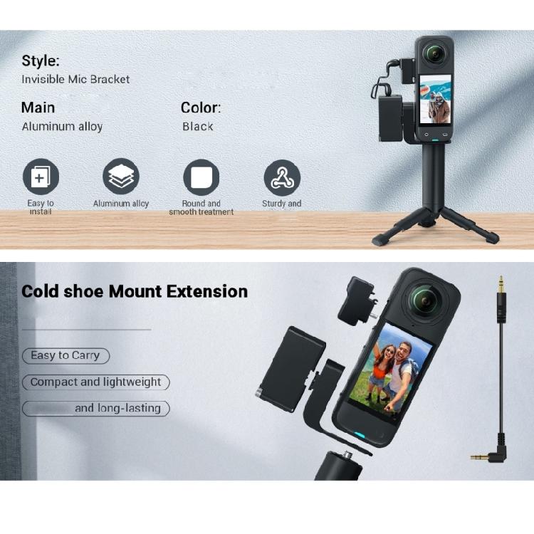 Professional Cold Shoe Holder for X4 X3X2 Cameras for Mic RX Mic Adapter Plate with Enhances Durability and Portability