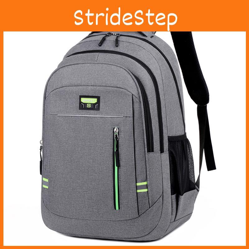 Backpack Sport Letter Reflective Strip Design Wear Resistant Double Bag Zipper