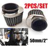 2*Motorcycle Air Filter For Moped Dirt Pit Bike Atv Scooter Universal 50mm/2inch