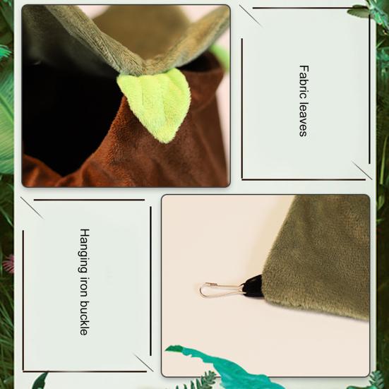 Papegoja Hängmatta Dubbellager Stort Utrymme med Krokar Andas Håll Varmt Vila Och